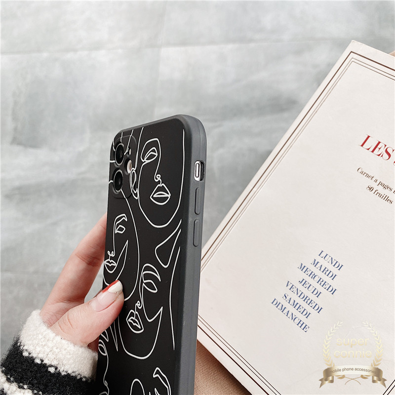 Fashion Art Soft TPU Case Vivo Y02 Y30 V25E Y12s Y35 Y22 Y91 Y16 Y11 Y20s V23E Y91C Y53 Y15 Y12 Y20 Y15 Y20i Y31 Y12i Y51 Y30i Y50 Y22s Y93 Y95 Case Geometri Abstrak Tahan Guncangan