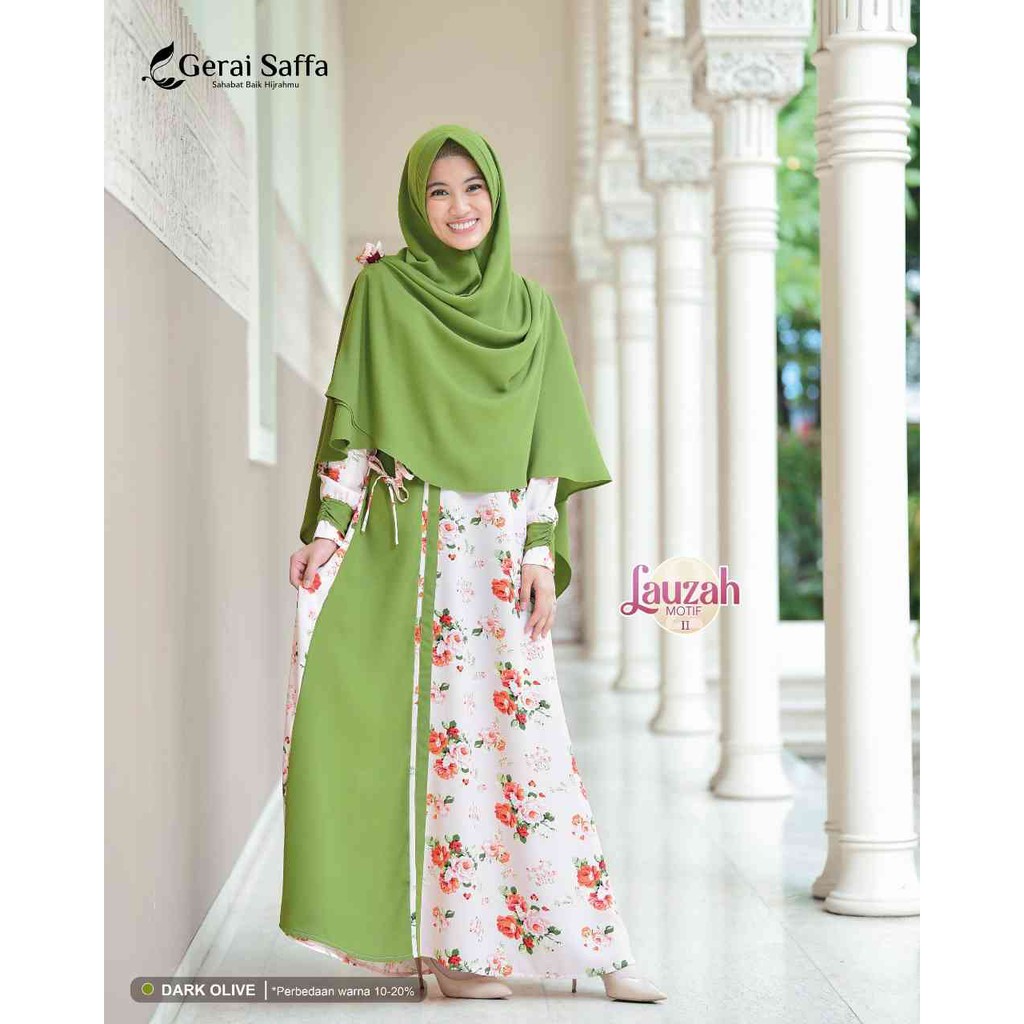 Gamis Set Lauzah motif 2 By Gerai Saffa