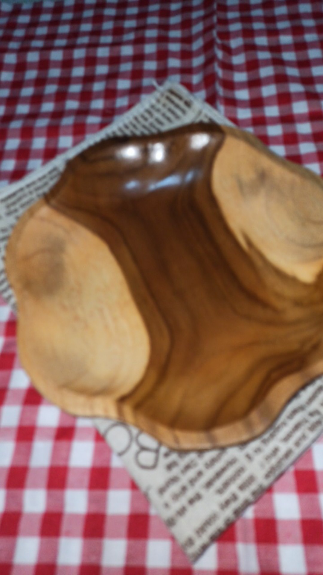 Piring Bunga Kayu Jati 19 Cm