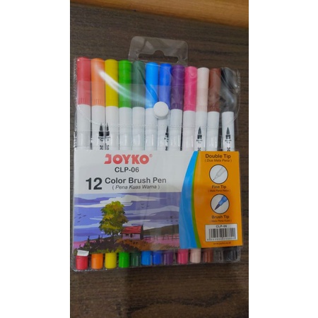 

Joyko Brush Pen 12 warna (Pena Kuas Warna) CLP-06