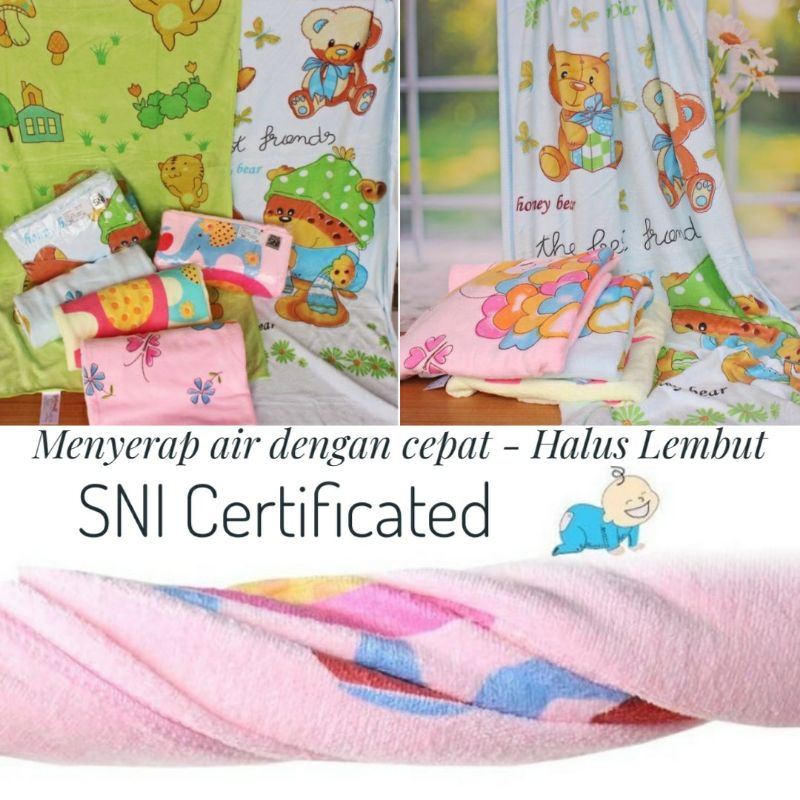 Handuk Mandi Bayi SNI Microfiber Menyerap Air Halus Lembut Reliwear