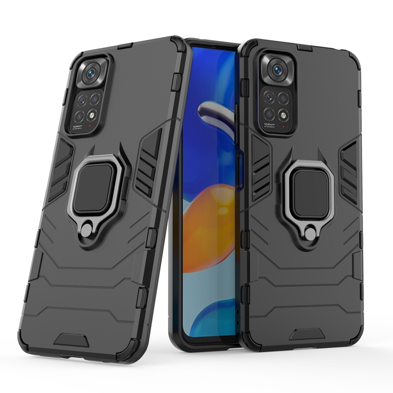 Casing Armor Xiaomi Redmi Note 11 11S 11S Shockproof Dengan Stand Holder Magnetik