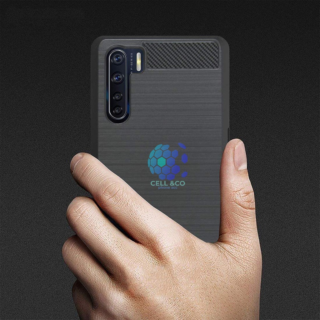 CASE CARBON OPPO RENO 3 casing hp silikon softcase case premium carbon cover