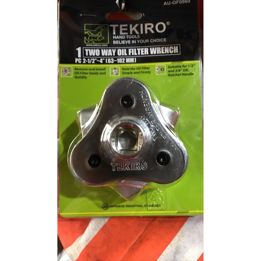 TEKIRO Kunci Oli Filter 2 Arah 63 - 102 mm 3 kaki Tekiro 2 Way Oil Filter Wrench 63-102MM AU-OF0969