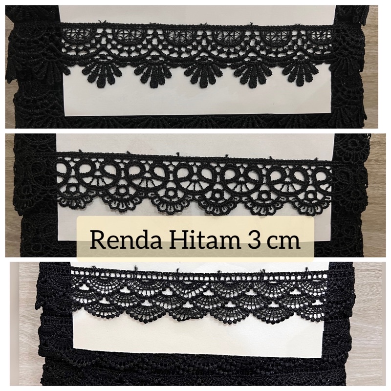 Renda Hitam 3 cm