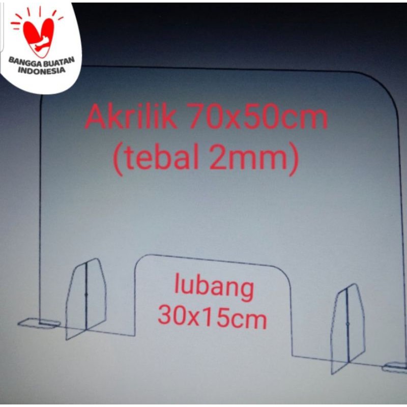 pembatas acrylic partisi akrilik covid 19 mika kasir corona pembatas customer transparan sekat covid