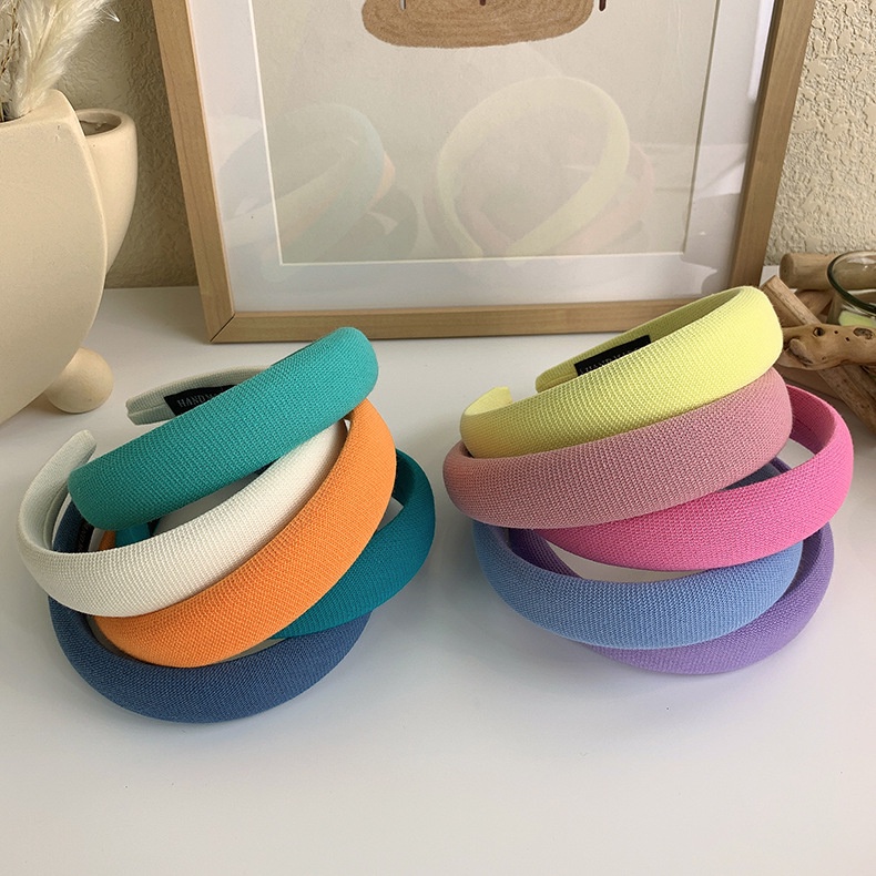 BANDO KAIN LEMBUT LEBAR KOREAN WOMEN SOFT ONE SOLID COLOR PADDED KAIN KATUN HEADBAND HAIRBAND HAIR HEAD BAND/ BANDO Cotton BENDO BANDANA WANITA KOREA WARNA POLOS PASTEL TERANG TEBAL LEBAR