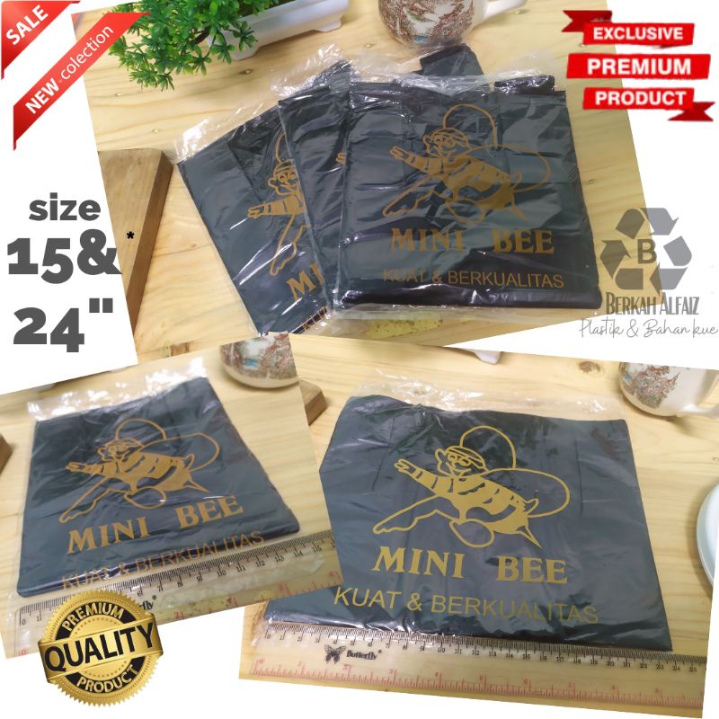 

Plastik Kemasan Ekonomis Minibee warna hitam ukuran 15 dan 24