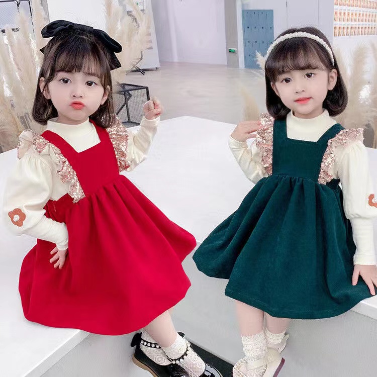 KF CAT Dress Anak Perempuan Pita Glitter Fashion Party Imut Elegan Ala Korea Lucu Import Hiqh Quality Umur 6Bln-4Thn