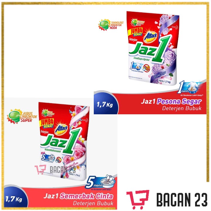 Jumbo Attack Jaz1 ( 1,7kg ) ( Pesona / Semerbak ) / Sabun Cuci Deterjent / Bacan 23 - Bacan23