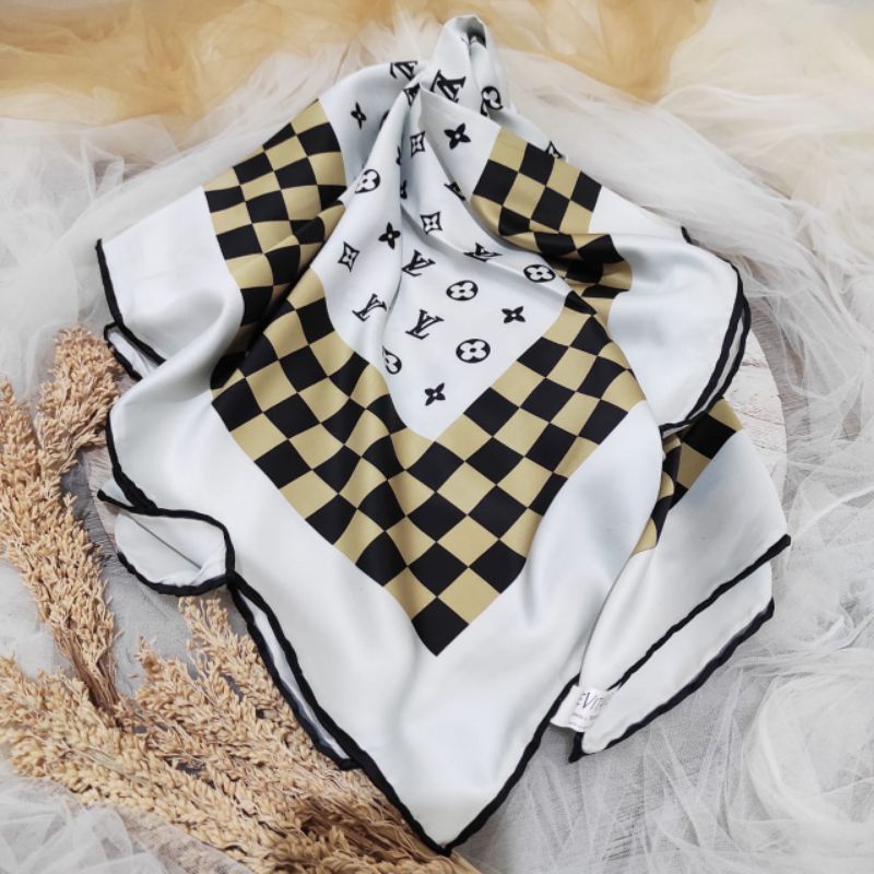 Hijab pesta Jumbo Turki 110 cm Mewah Kerudung Segi Empat