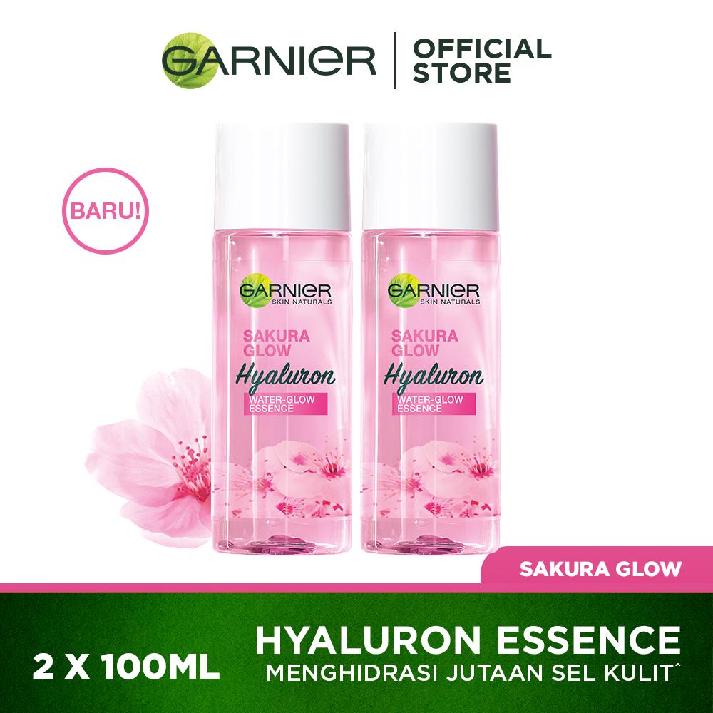 Jual Garnier Sakura Glow Hyaluron Water Glow Essence Skin Care 2 x 100