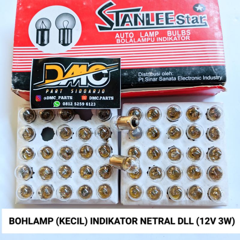 BOHLAMP (KECIL) DOP LAMPU INDIKATOR NETRAL KAKI 1 UNTUK MOTOR LAWAS JADUL DLL (Harga Perbiji) INSTRU