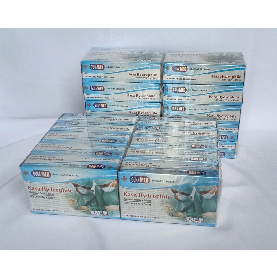 KASA STERIL GUNAMED 16CM x 16CM ISI 10 BOK/BAL