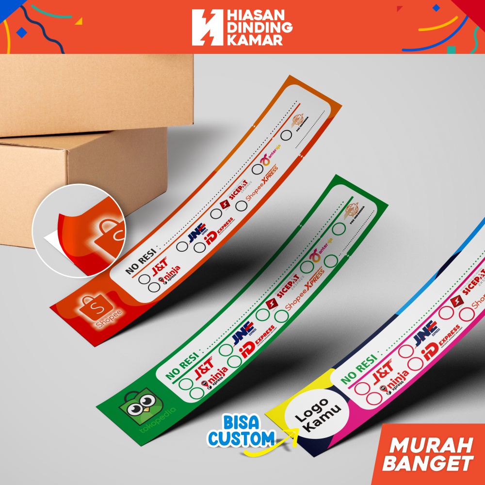 

HDK-Sticker Stiker Resi Pengiriman Shopee Custom Label Packet Paket