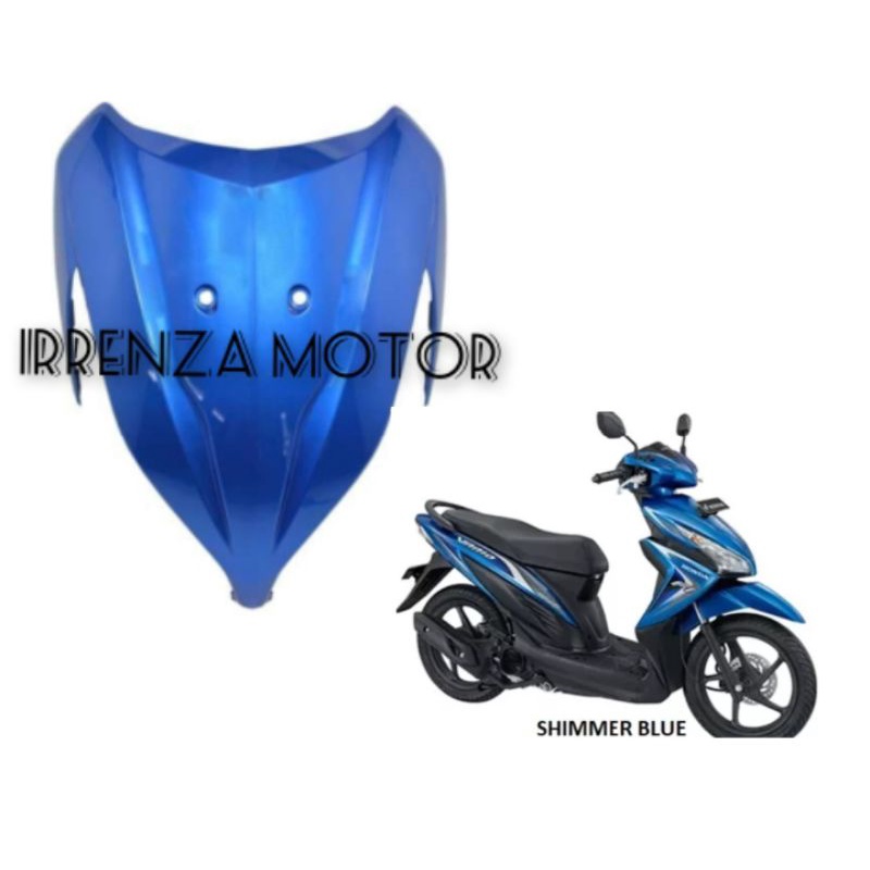Cover tameng panel body depan vario 110 fi led biru