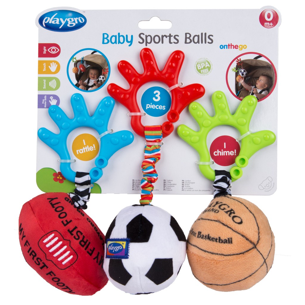 Playgro Baby Baby Sport Balls 105549 - Mainan Gantung Stroller Anak