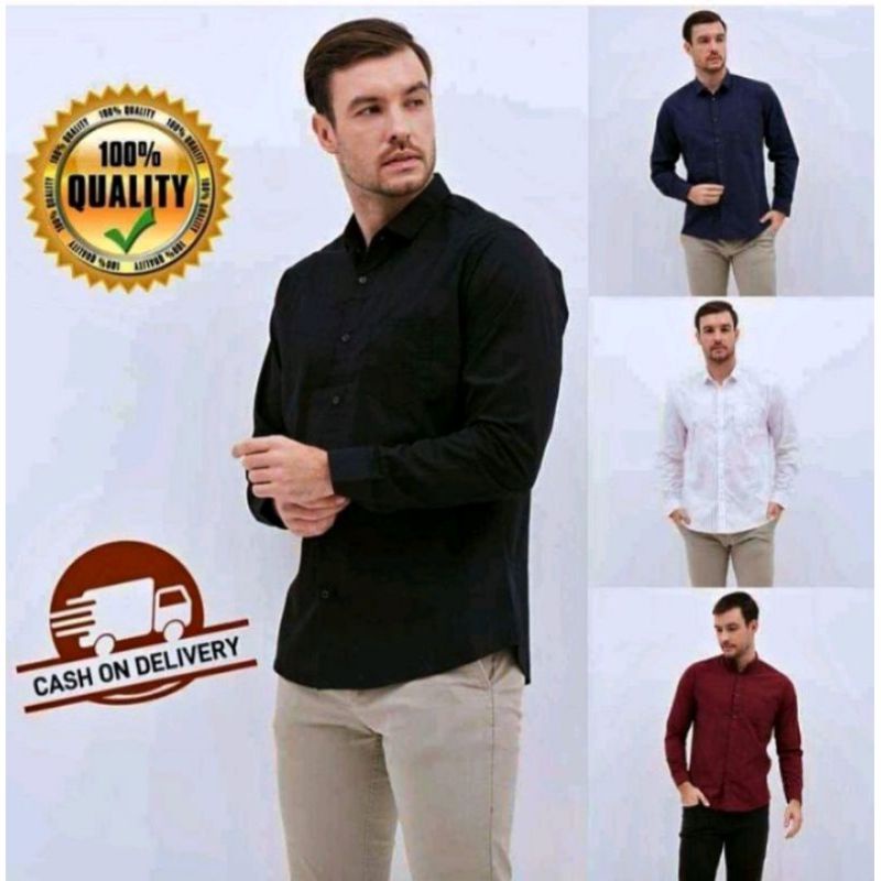 TERMURAH DI SHOPEE KEMEJA POLOS SLIMFIT