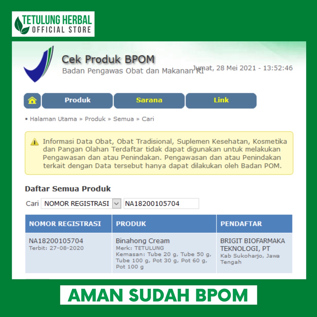 1 Krim/Salep Binahong 20gr dan 1 Botol Kapsul Binahong obat gatal ampuh atasi gatal selangkangan POM