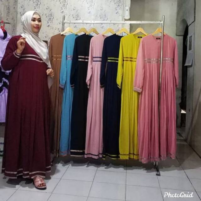 BISA COD 1KG 2 PC GAMIS AROUZA / GAMIS CERUTI TERBARU 2020 / GAMIS WANITA TRENDY / GAMIS LIST PITA