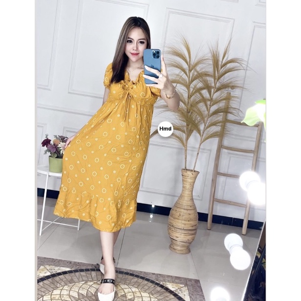 DASTER ELSA ANDIN / DASTER KEKINIAN / DASTER ELSA / DASTER ANDIN / DASTER SERUT DADA MODEL TERBARU-Motif kuning