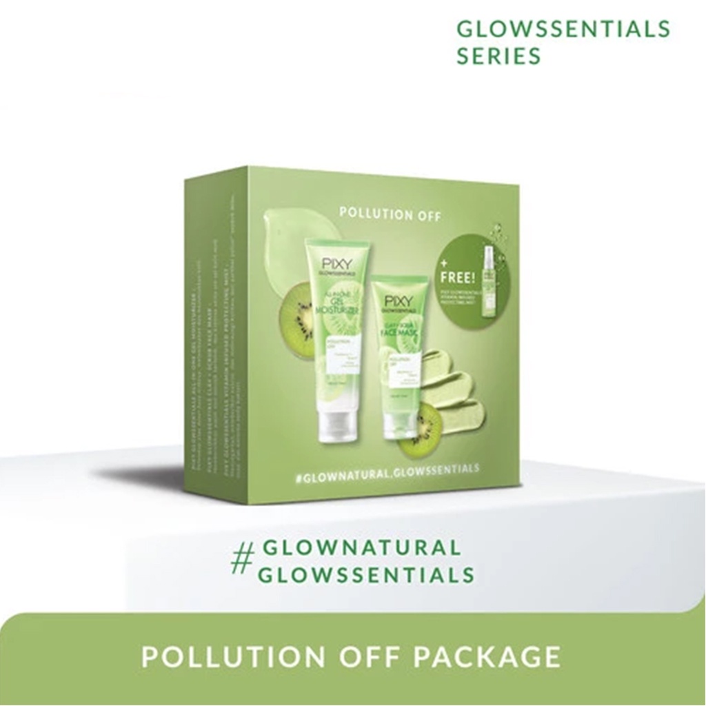 PIXY BUNDLING PACKAGE GLOW ESSENTIAL LIGHT RADIANCE POLLUTION OFF
