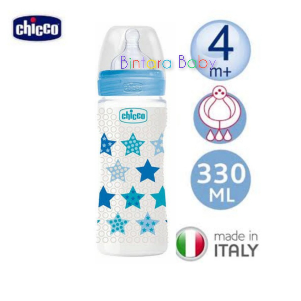 Chicco Well Being 150ml 250ml 330ml Fast Flow Premium Baby Bottle 330 ml Bottle Made In Italy