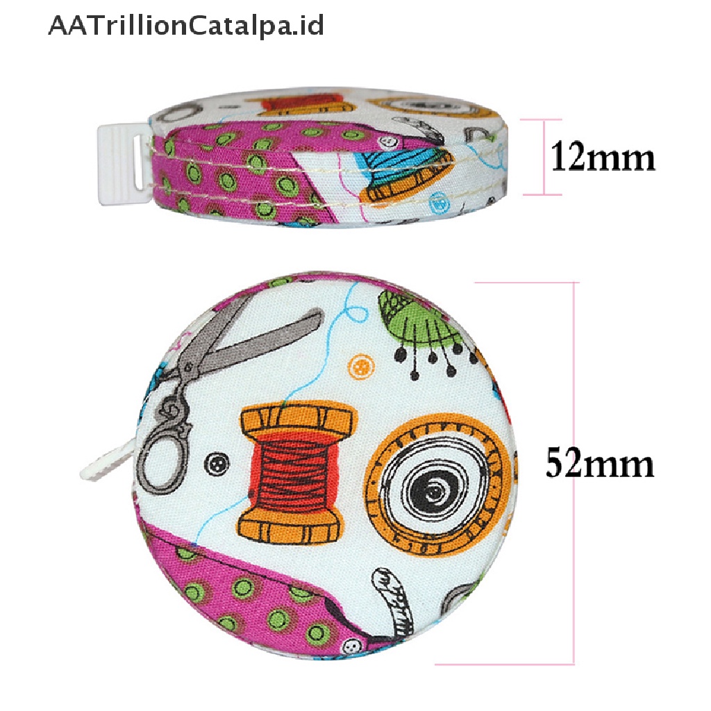 Aatrillioncatalpa Meteran Mini 1.5M Retractable Portable Untuk Tukang Jahit