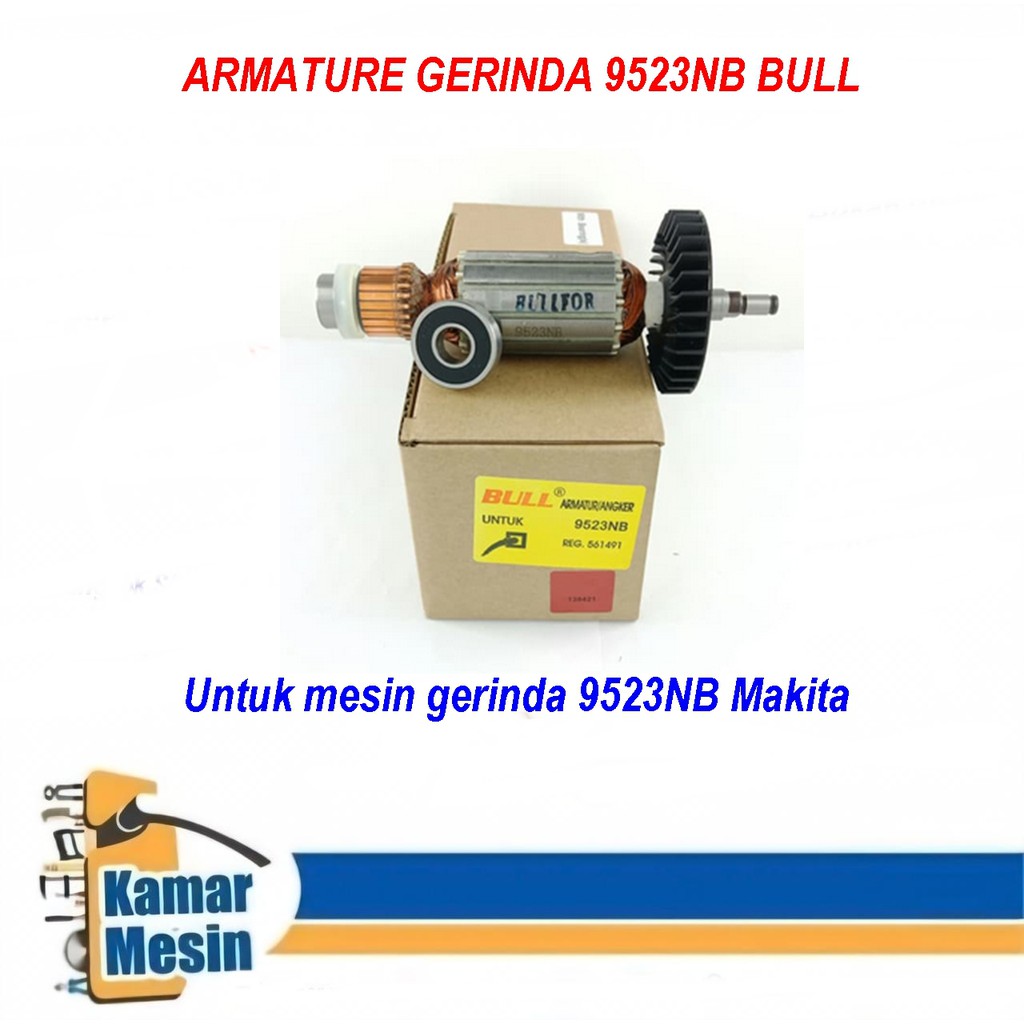 BULL Armature Gerinda Makita Angker Gurinda Rotor Gerinda 9523NB 9523 NB BULL
