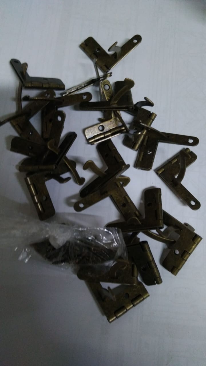 [3 Warna] Engsel Siku L Mini / Engsel Kotak Perhiasan - Sovenir - Giftbox / Engsel L Mini Siku