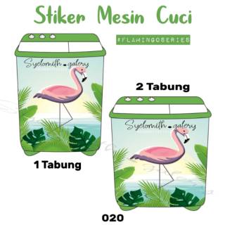 TERMURAH Stiker  Mesin  cuci  1 Tabung dan  2 Tabung motif 