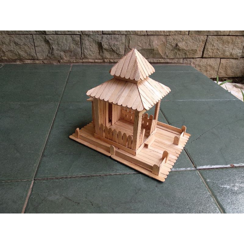Prakarya Maket Miniatur Masjid/Mushola Dari Stik Es Krim