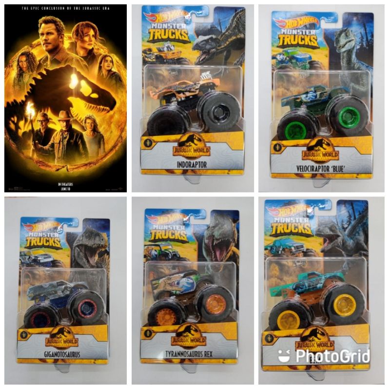 BEST SELLER | (2/2) TERBARU 2022 Diecast Hot Wheels Monster Trucks JURASSIC WORLD DOMINION T REX VELOCIRAPTOR BETA GIGANOTOSAURUS INDORAPTOR Jam Marvel mega wrex Spiderman Shark Back to the future Bigfoot BTTF TIGER samson treasure hunt ford raptor