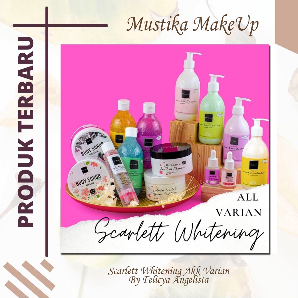 Scarlett Whitening body lotion facial wash scarlett whitening serum Paket Lengkap Scarlett Original 