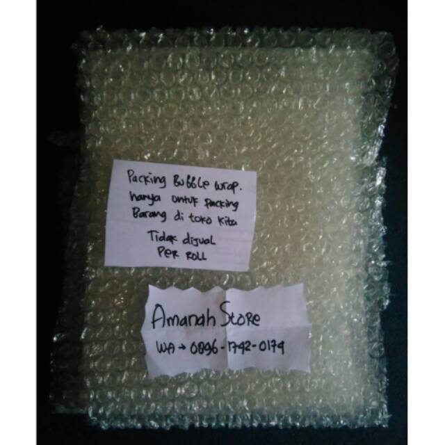 

Packing bubble wrap hanya untuk tambahan packing