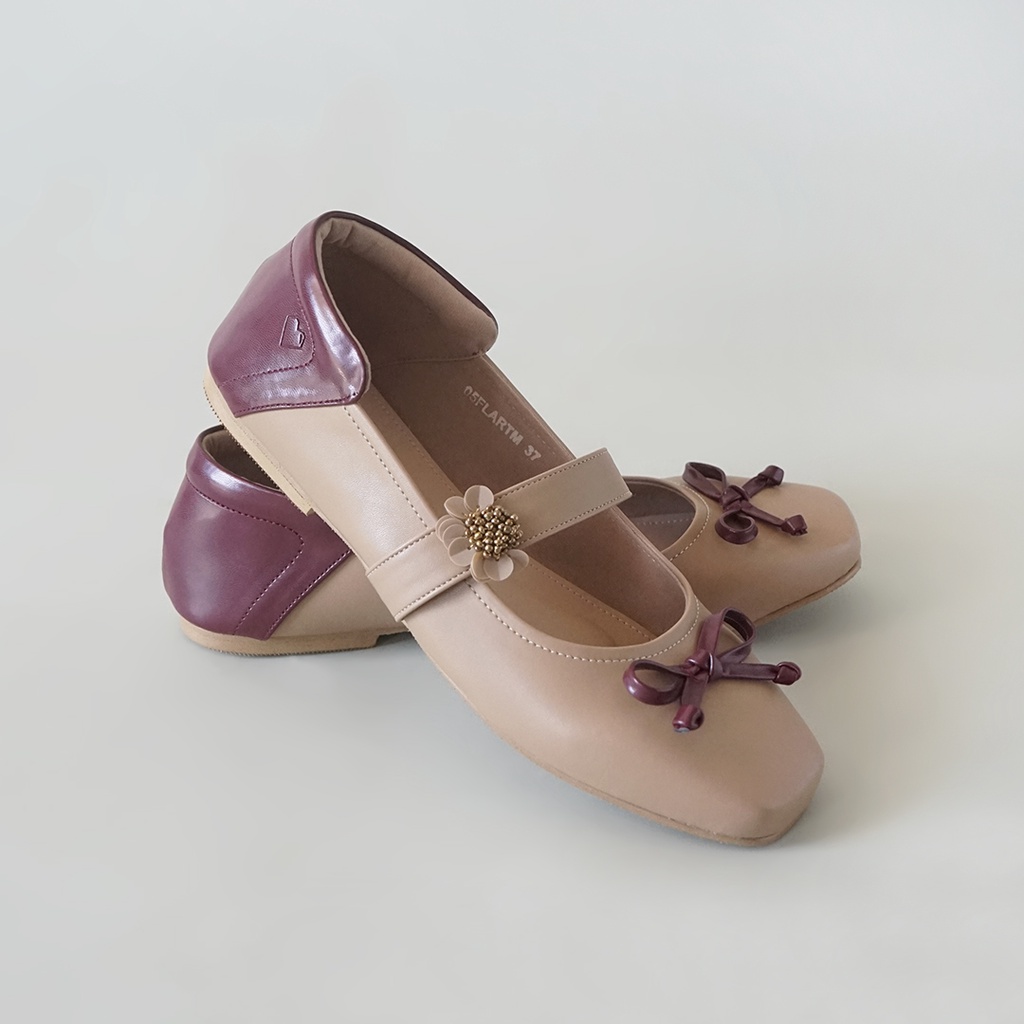 PVRA Sandal Wanita Ara Tan Maroon