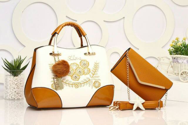 SALE Tas import Eldora Tasyaa 6602 (2in1) handbag wanita branded batam