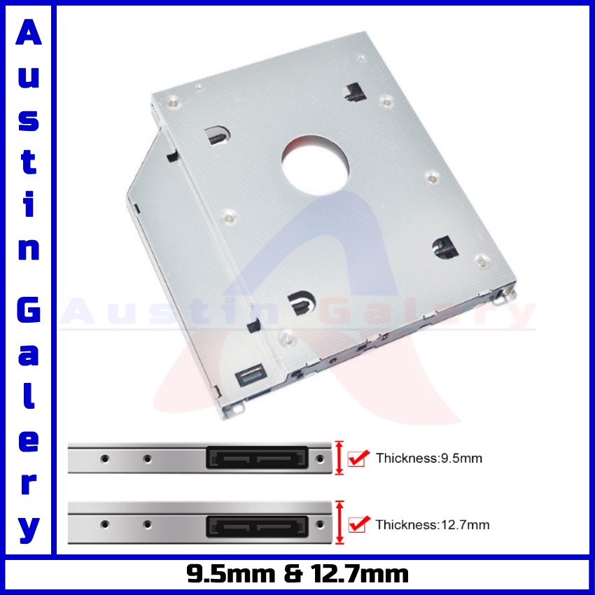 SSD HDD CADDY 9.5mm &amp; 12.7mm Casing HardDisk SSD HDD HardDisk Drive Untuk Laptop PC Komputer CD-ROM