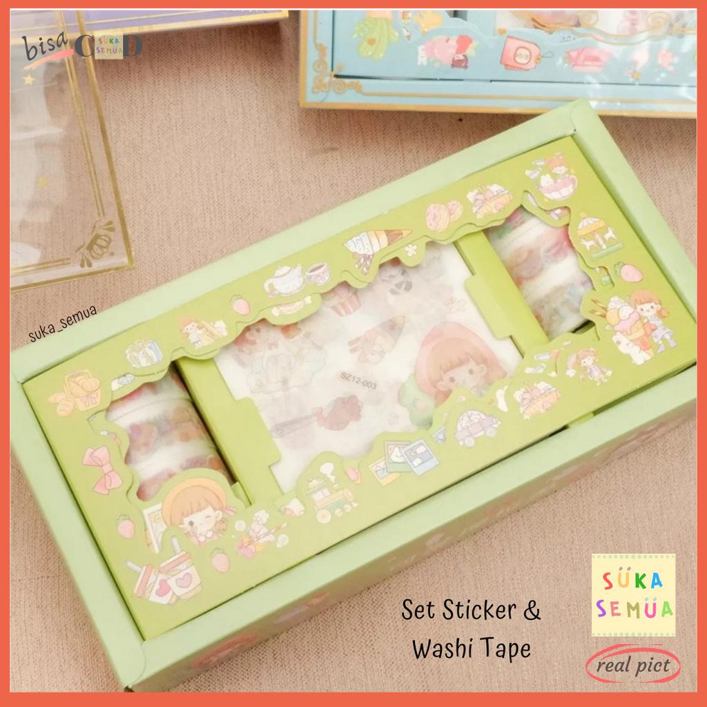 

Set 8 Stiker + 6 Washi Tape - Le Petit Prince // SZ12-006 Journal Decorative Sticker in Box / Kawaii Aesthetic Deco - Paket Washitape Selotip Solasi Solatip Hias Gambar - Kotak hadiah kado hampers kreasi jurnal jurnaling anak perempuan lucu - COD Bandung