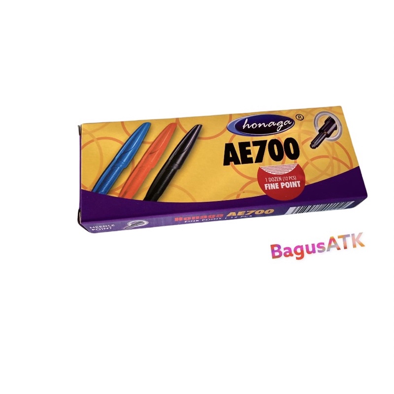 

1 Pack Pulpen Honaga AE-700 / Bolpoint / Pena