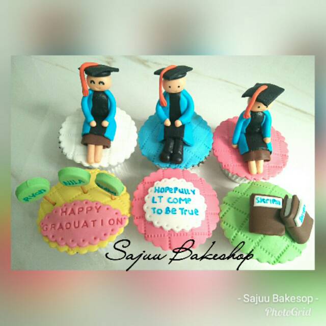 

graduation cupcake custom 6pc 5 figure request