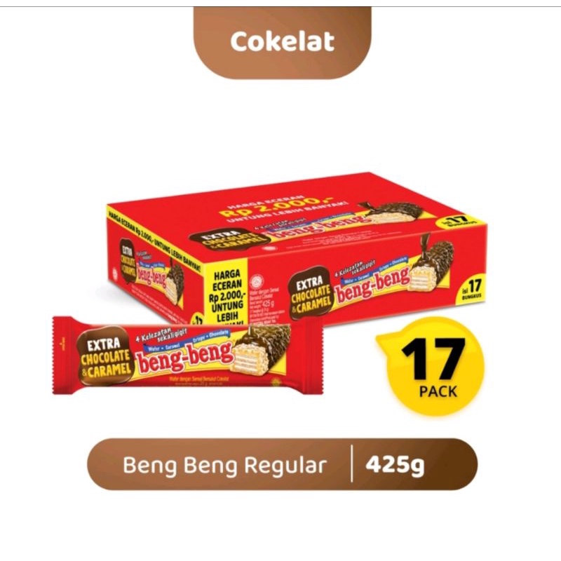 

Beng beng regular 1 box isi 17 sachet @25 gram