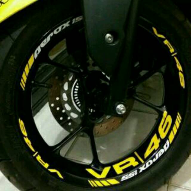 Decal Aerox  Kuning  Stabilo  Rahman Gambar