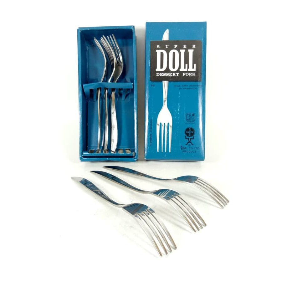 Garpu makan Super doll Besar Stainless Steel Isi 6 pcs