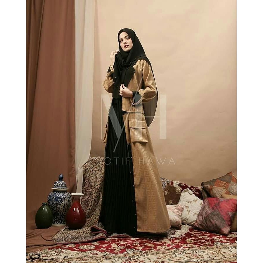 GAMIS MHS BLZ PLLT GOLD SYARI MOTIF HAWA ORI