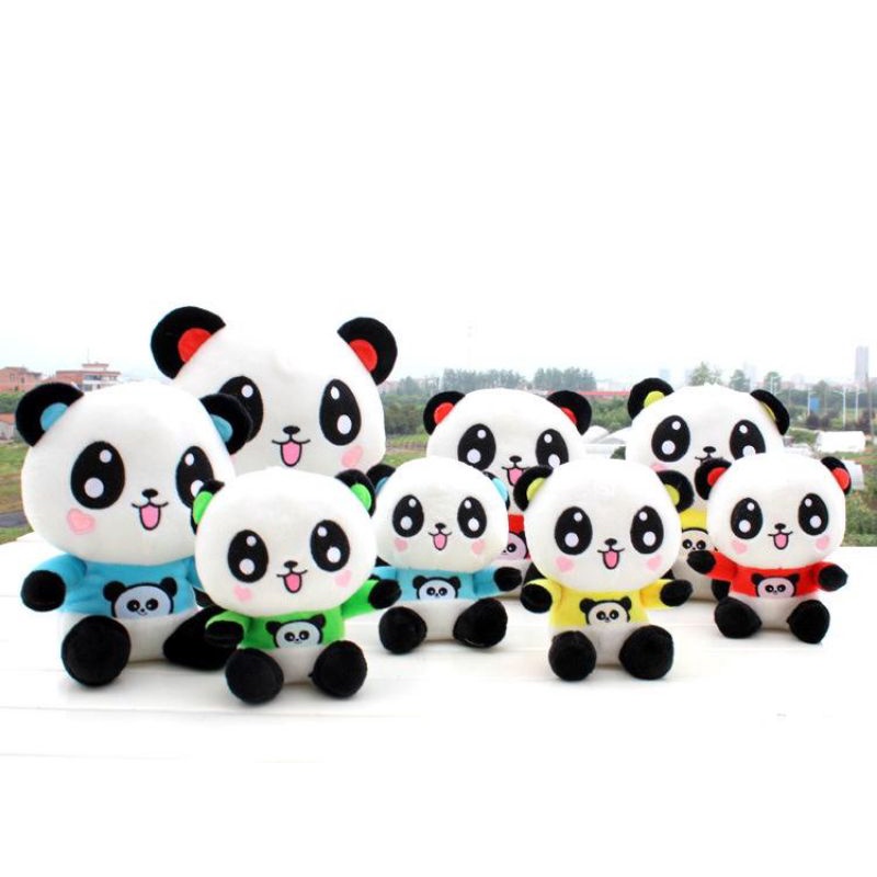 Boneka Panda Kecil Mini Lucu Imut Pake Baju Ukuran 30cm