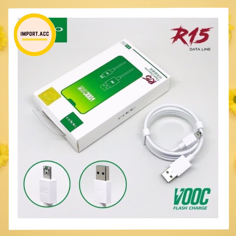 Kabel Data OPPO VOOC ORIGINAL 100% Micro USB 1meter