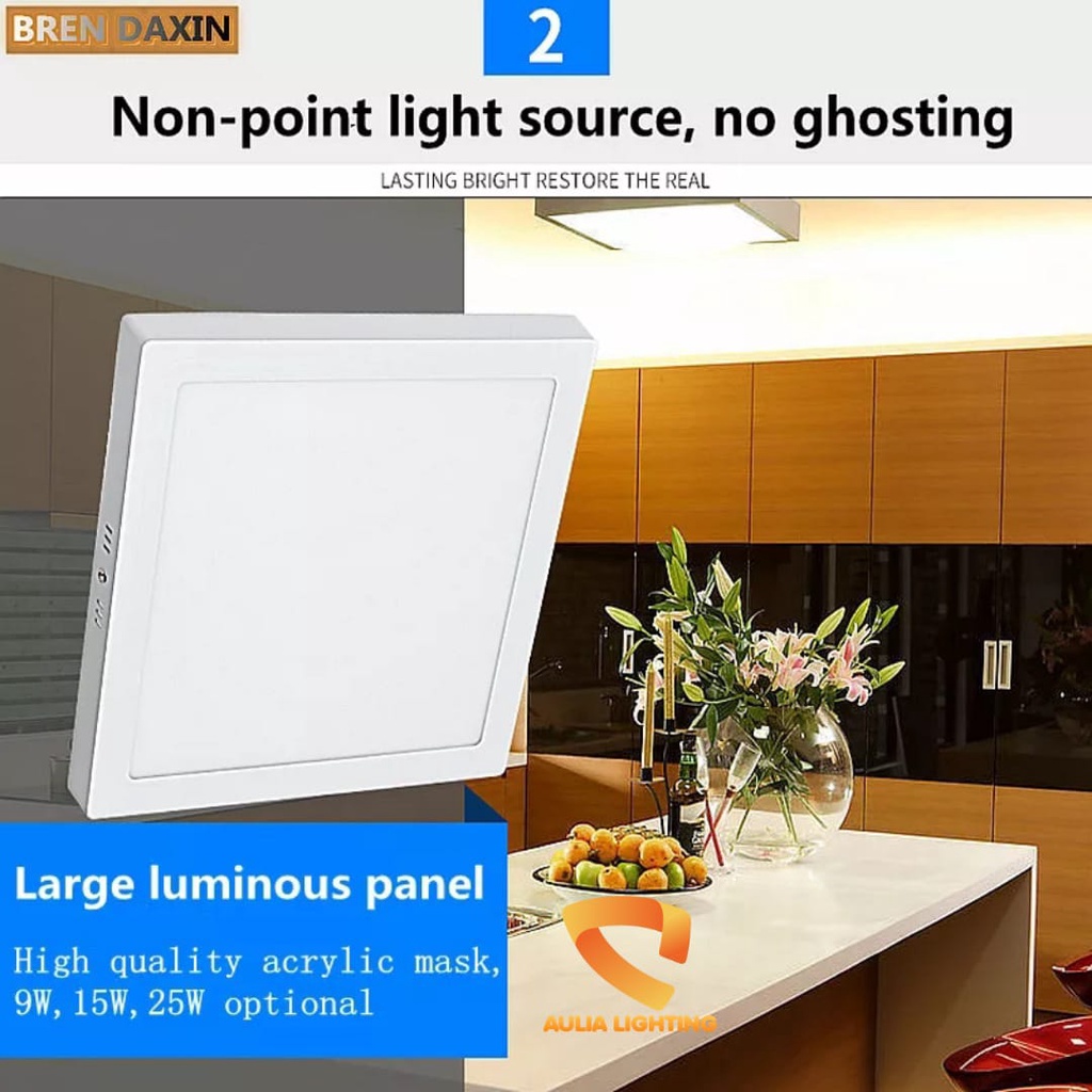 LAMPU DOWNLIGHT LED 24W OUTBOW PANEL OB 24 W WATT HIAS UNTUK DAK COR TEMPEL KAYU RUMAH MINIMALIS KAMAR TIDUR UTAMA SNI EMICO AULIA SANTY