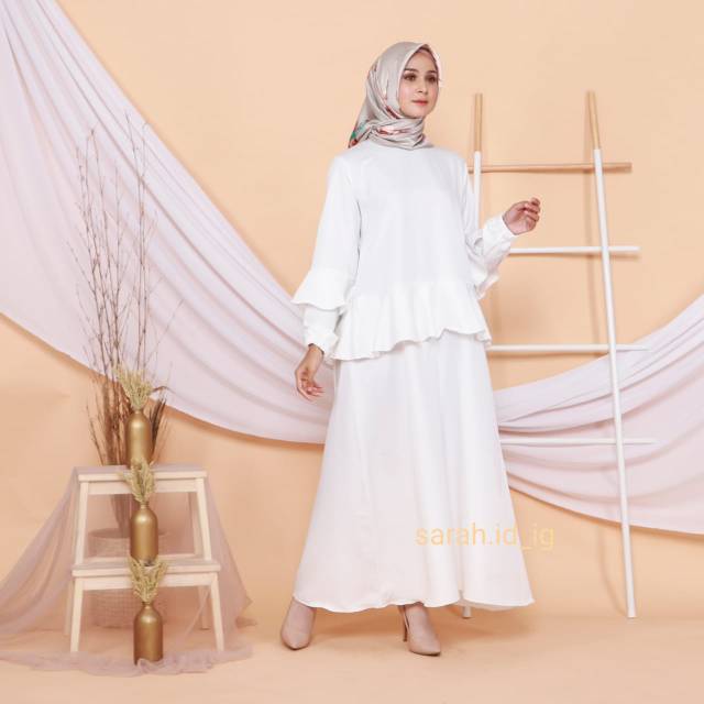 Gamis Lebaran/Gamis putih /Baju ihrom wanita