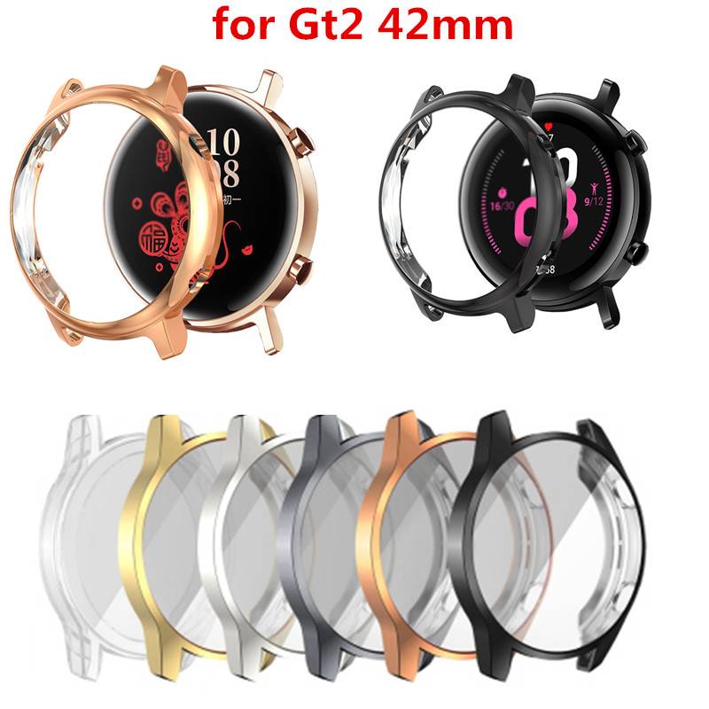 2in1 Case Pelindung Layar + Bumper Hd Untuk Huawei Watch Gt2 Gt 2 42mm